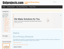 Tablet Screenshot of dxfprojects.com